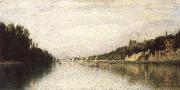 Stanislas lepine Banks of the Seine France oil painting artist
